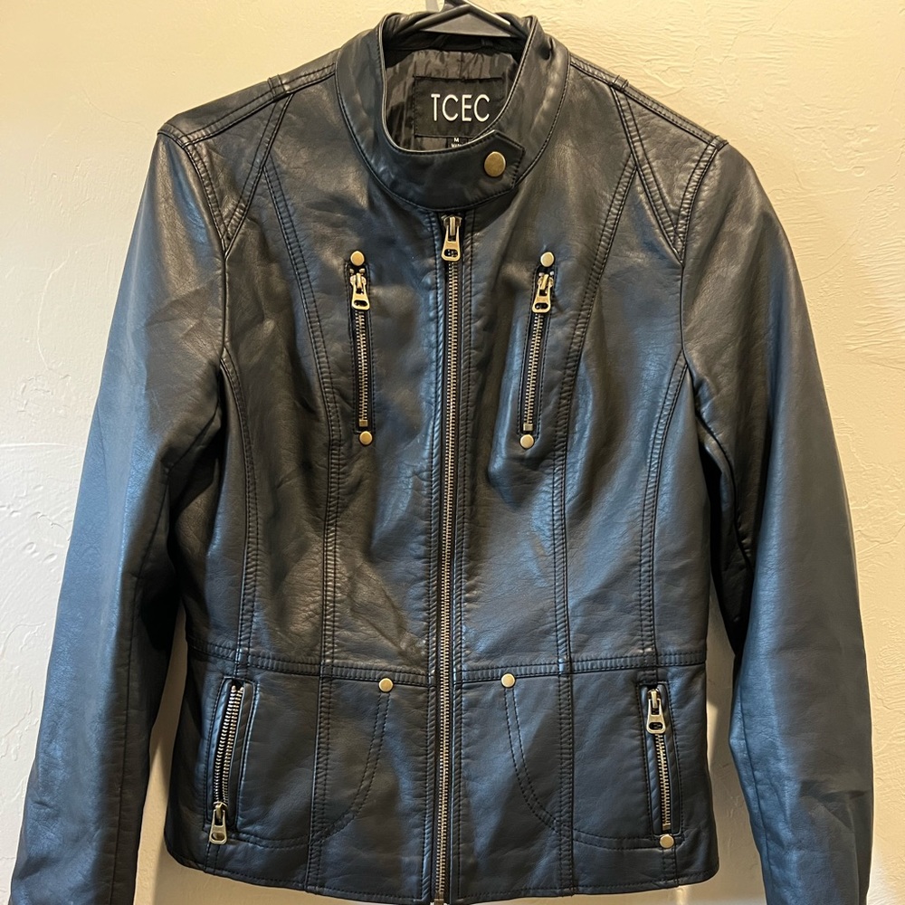 TCEC Faux Leather Jacket